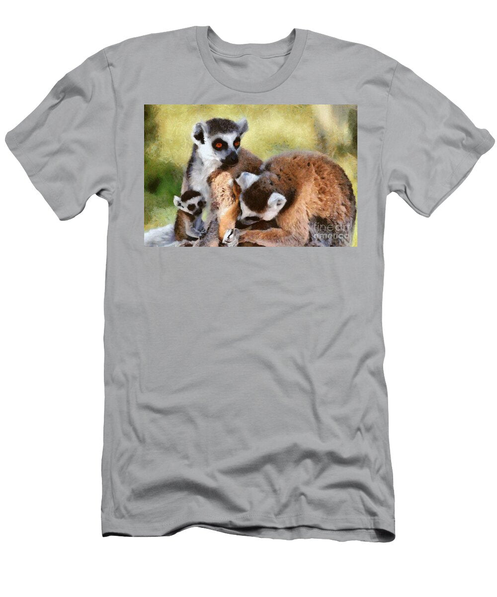 1 Ring Tailed Lemurs Family George Atsametakis T-Shirt