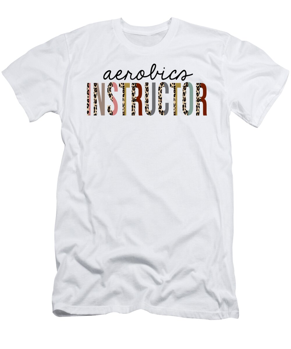 Aerobics Instructor Leopard Print Funny Jensen Cena T-Shirt