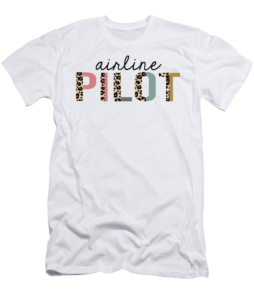 Airline Pilot Leopard Print Funny Jensen Cena T-Shirt