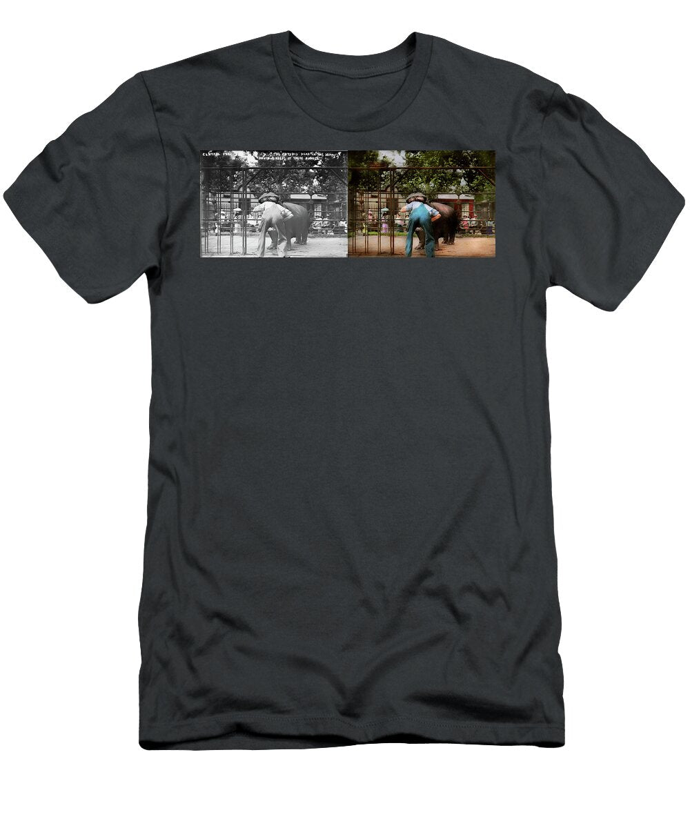 Animal Hippo Stupid Human Tricks 1910 Side By Side Mike Savad T-Shirt
