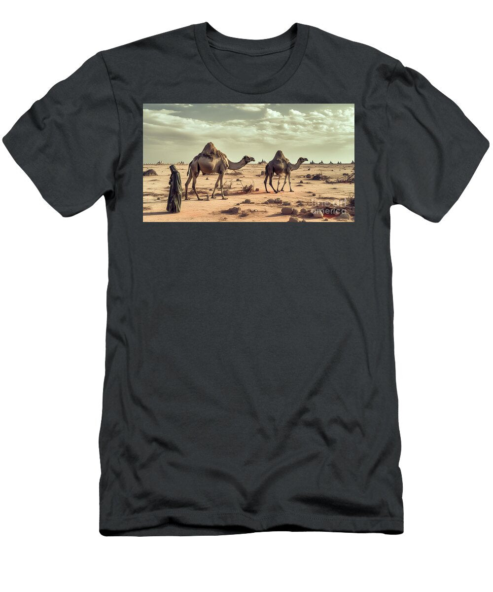 Camel in Desert By Asar Studios Celestial Images T-Shirt