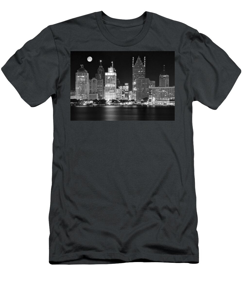 Charcoal Detroit Frozen in Time Fine Art Photography T-Shirt