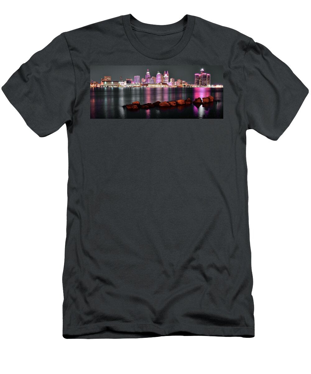 Charcoal Night in Detroit Frozen in Time Fine Art Photography T-Shirt