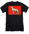 Cheetah Art Red Background Feline Wildlife Decor Predator Wall Art Prints T-Shirt