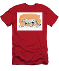 Cheetah Drawing White Orange Animal Wall Art Prints T-Shirt