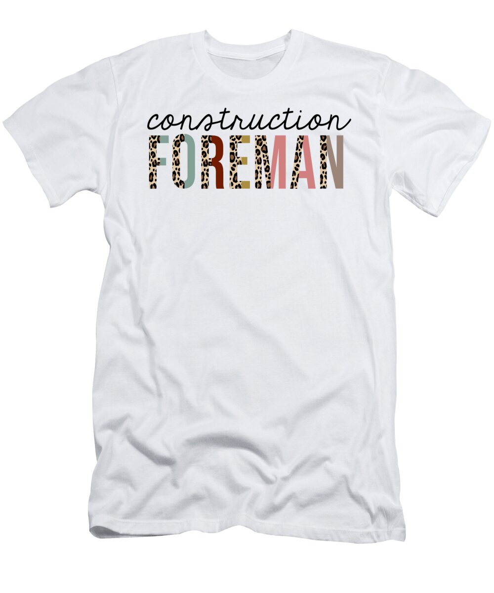 Construction Foreman Leopard Print Funny Jensen Cena T-Shirt