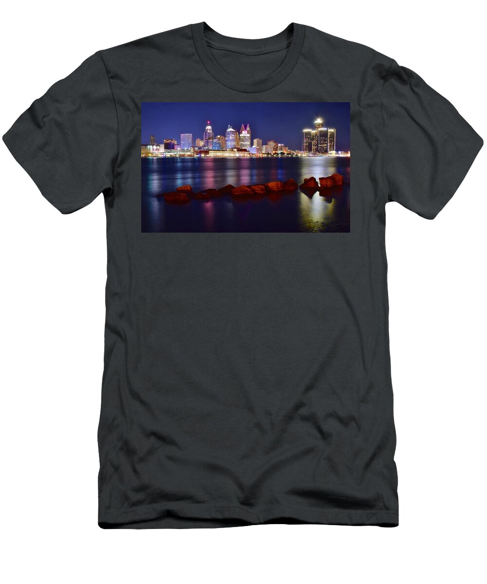 Detroit Lights Frozen in Time Fine Art Photography T-Shirt