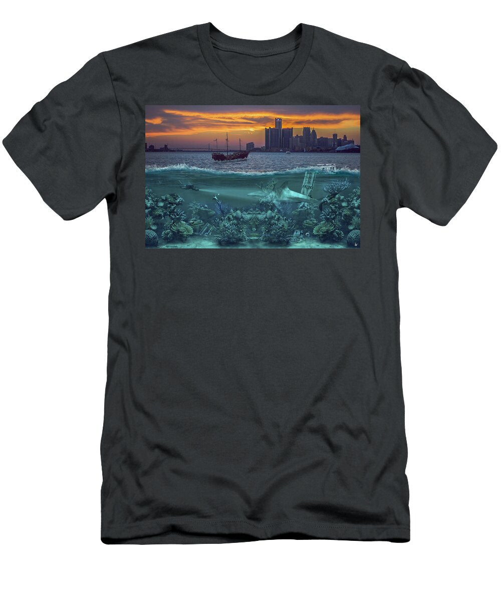 Detroits Under Water Nicholas Grunas T-Shirt