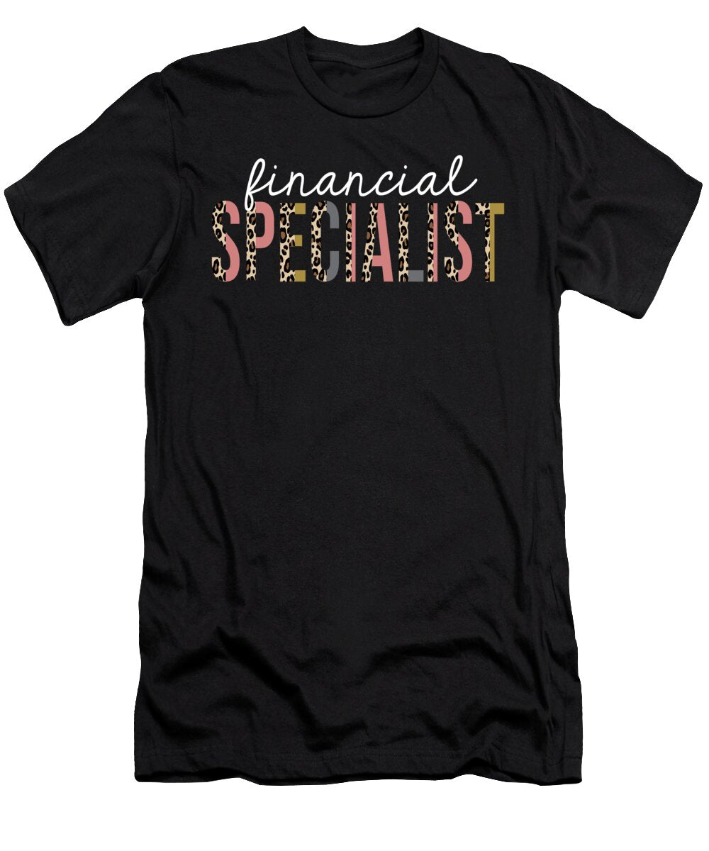 Financial Specialist Leopard Print Funny Appreciation Jensen Cena T-Shirt