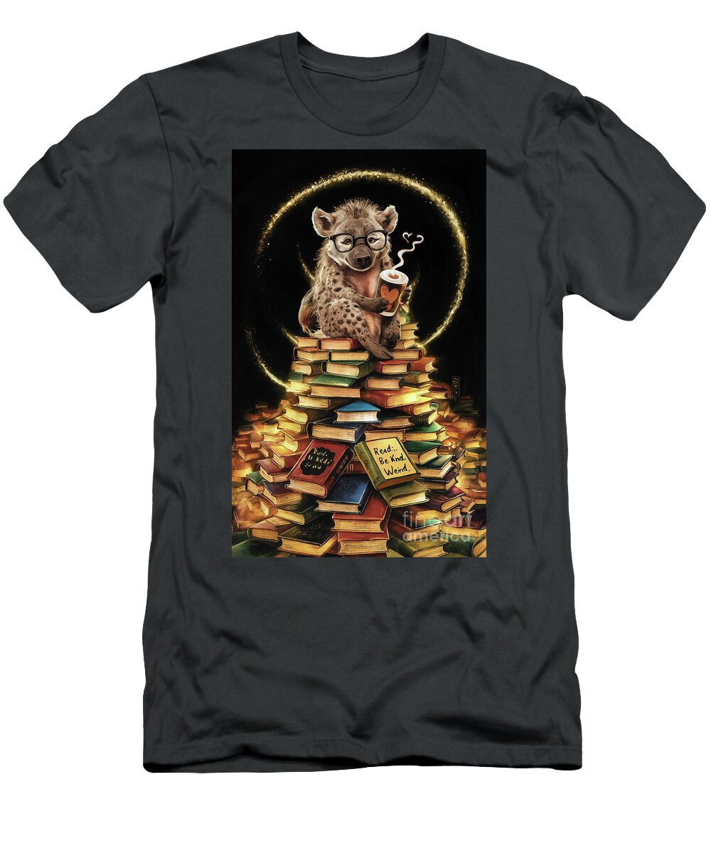 Hyenas Lover Book Lover Read Books Book Lover Gift Book Reader Gift for Librarian Read Books Be Kind Stay Weird Be Kind Grover Mcclure T-Shirt