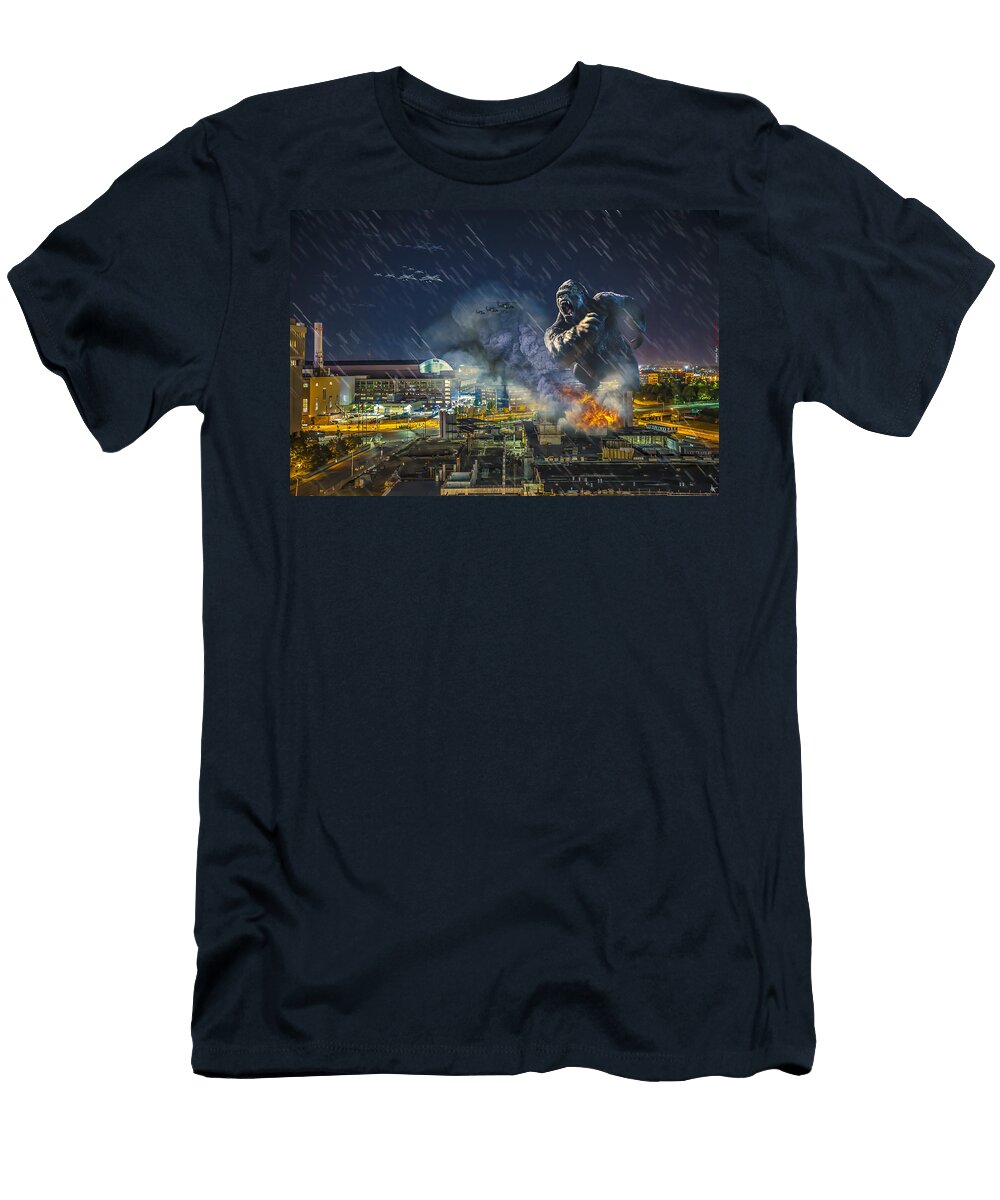 King Kong By Ford Field Nicholas Grunas T-Shirt