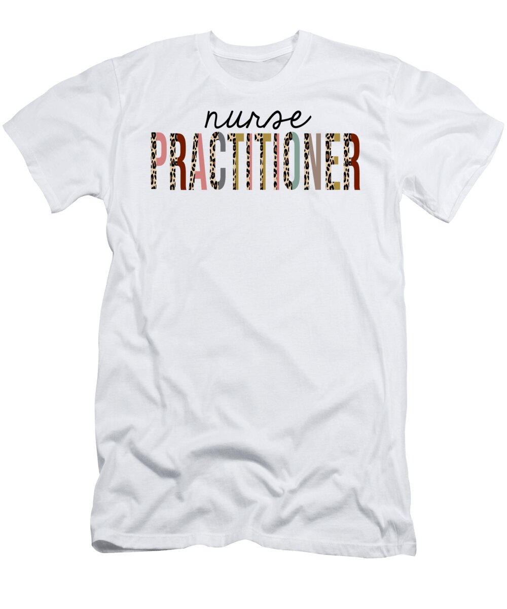 Nurse Practitioner Leopard Print Funny Jensen Cena T-Shirt