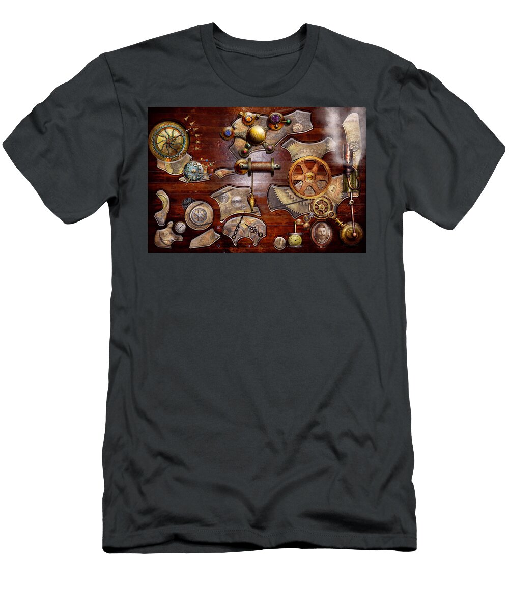 Steampunk Gears Reverse Engineering Mike Savad T-Shirt