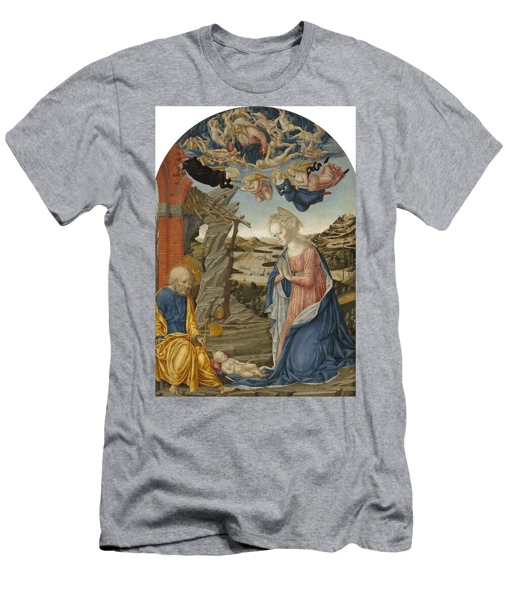 The Nativity with God the Father Surrounded By Angels and Cherubim C Art Francesco Di Giorgio Martini Italian T-Shirt