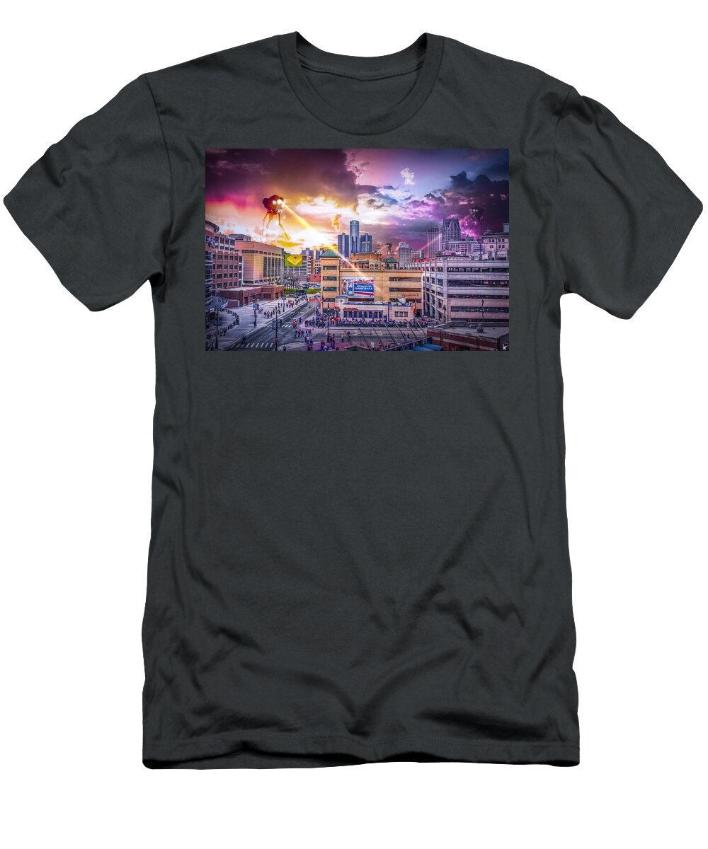 War of the Worlds Detroit By Nicholas Grunas Nicholas Grunas T-Shirt